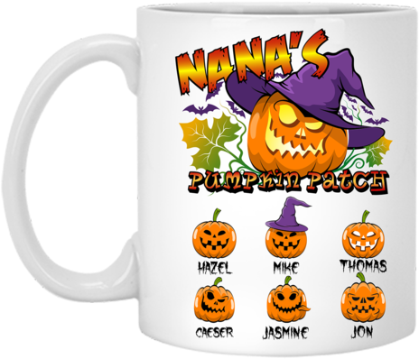 Custom Halloween Pumpkin Patch Mug PNG image
