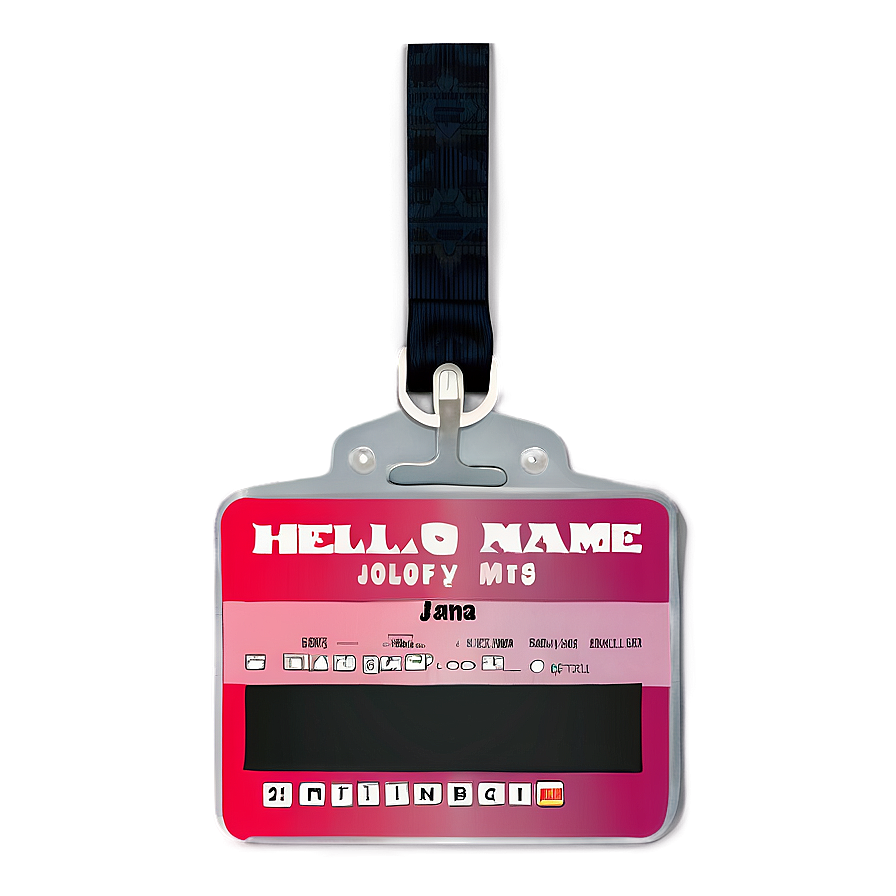 Custom Hello My Name Is Event Badge Png Rlx53 PNG image