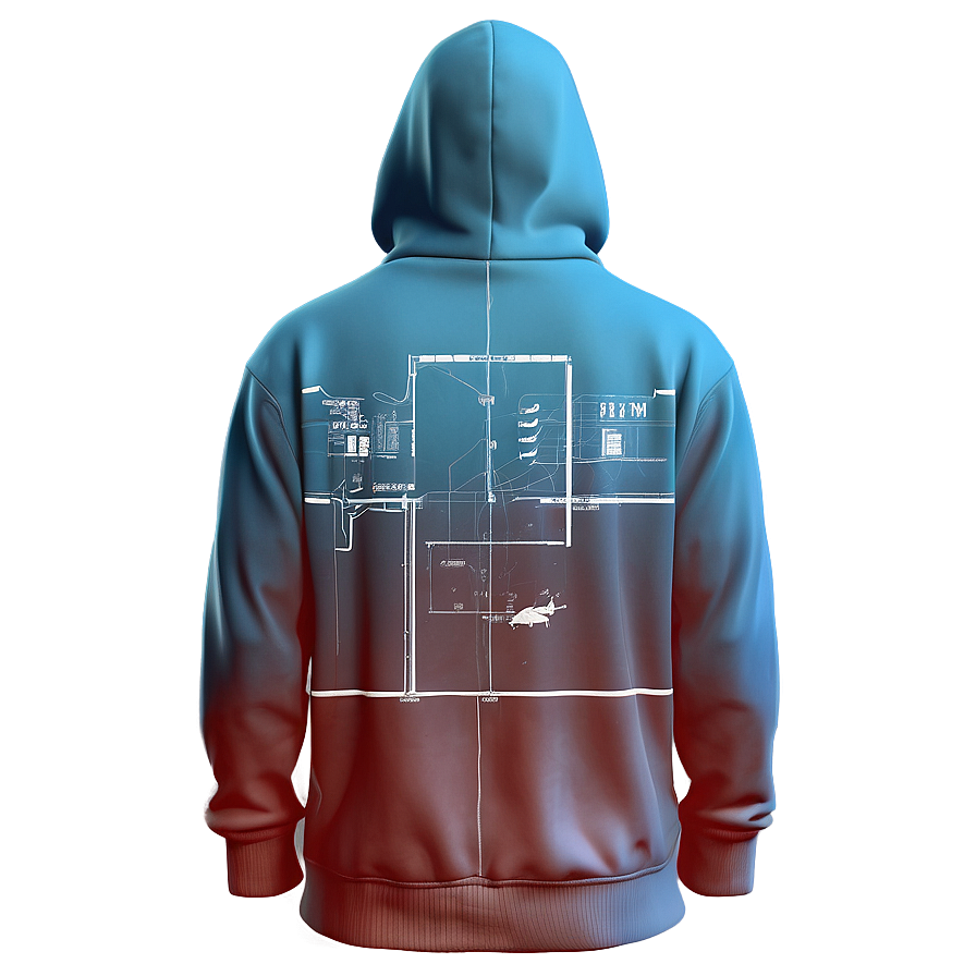 Custom Hoodie Blueprint Png 06122024 PNG image