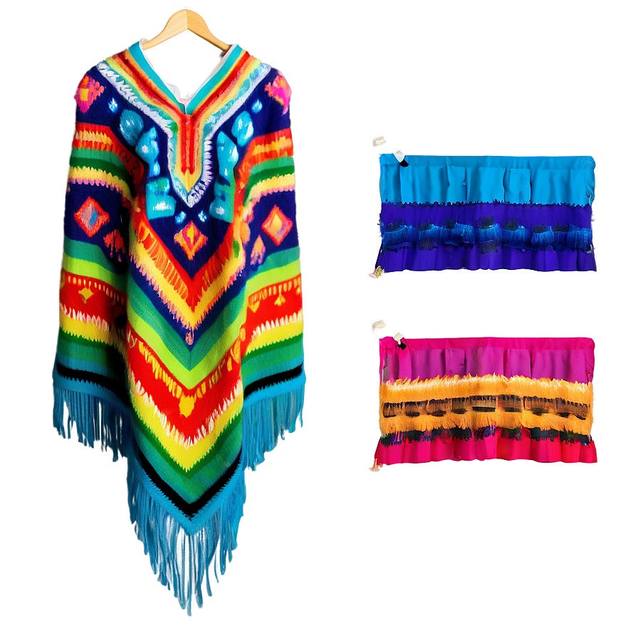 Custom Mexican Poncho Creation Png 5 PNG image