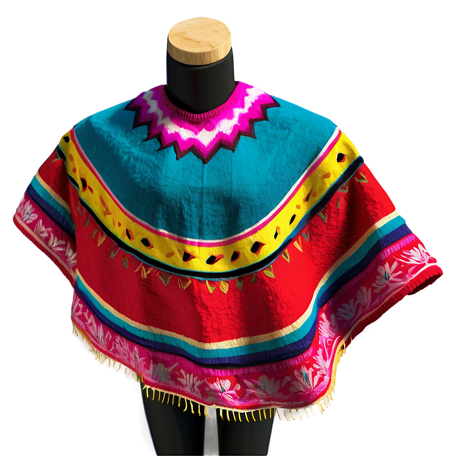 Custom Mexican Poncho Creation Png 6 PNG image