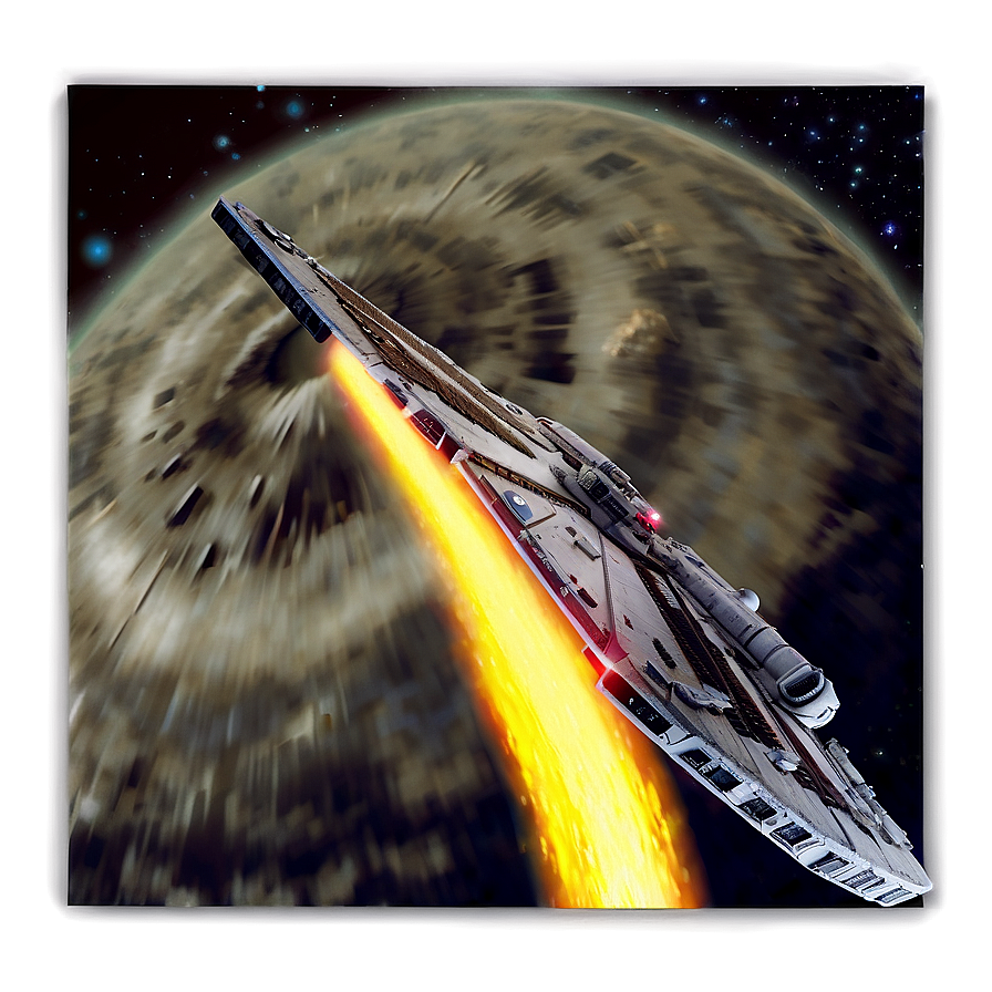 Custom Millennium Falcon Art Png 06122024 PNG image