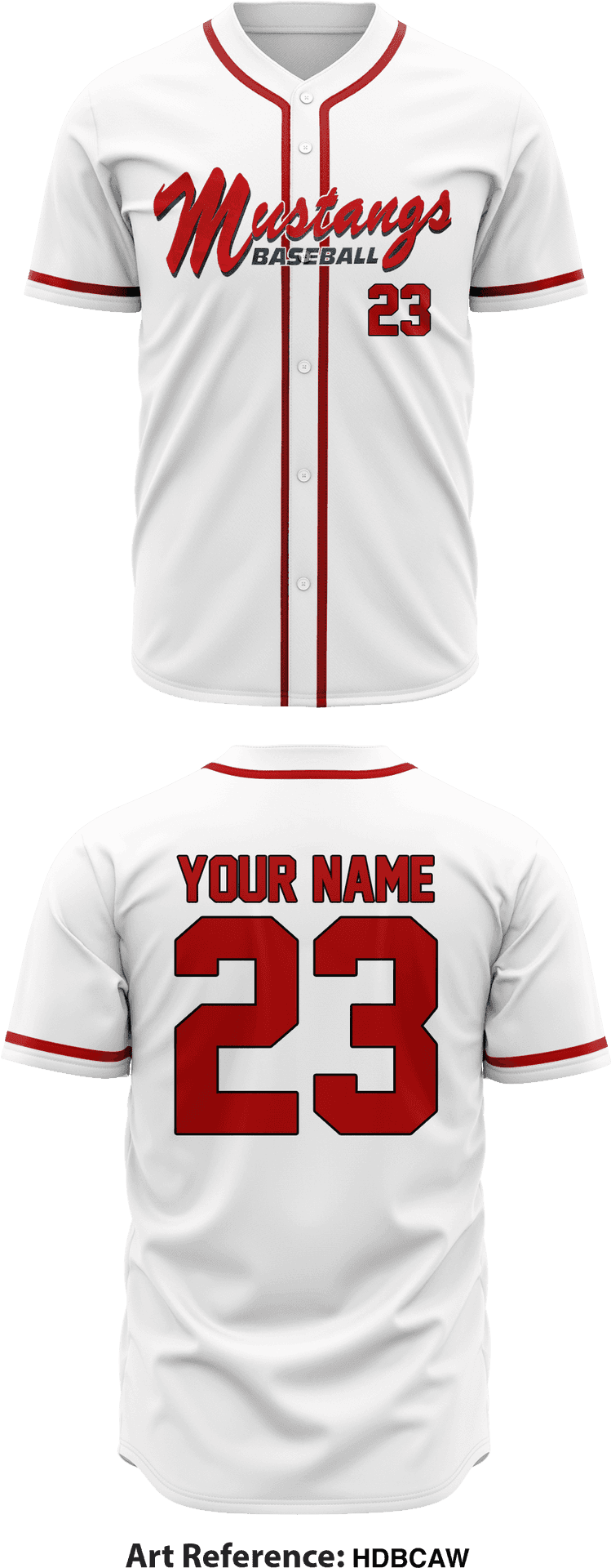 Custom Mustangs Baseball Jersey Template PNG image