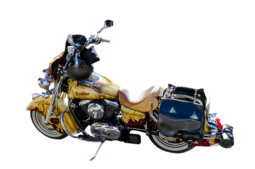 Custom Painted Motorcycle Eagle Design PNG image