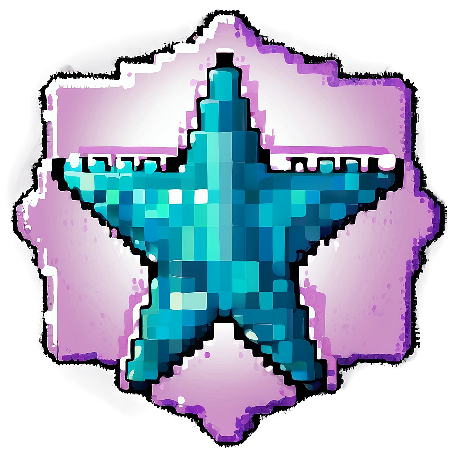 Custom Pixel Star Badge Png 63 PNG image