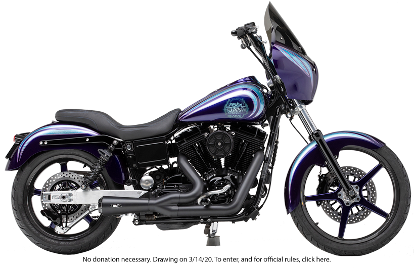 Custom Purple Motorcycle Showcase PNG image