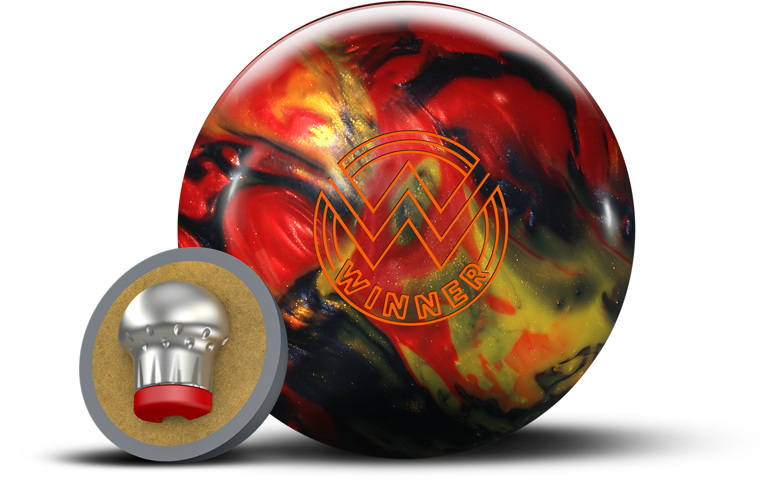Custom Winner Bowling Ball PNG image