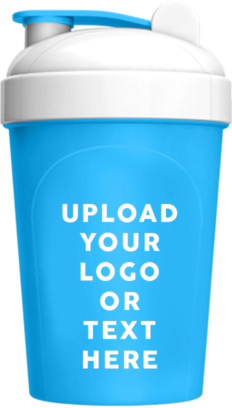 Customizable Blue Protein Shaker Mockup PNG image