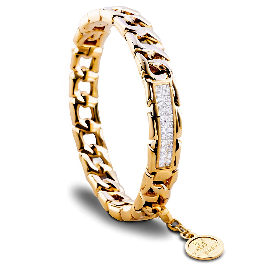 Customizable Gold Bracelet Png 06282024 PNG image