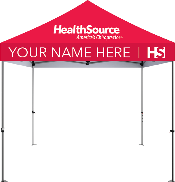 Customizable Health Source Promotional Tent PNG image