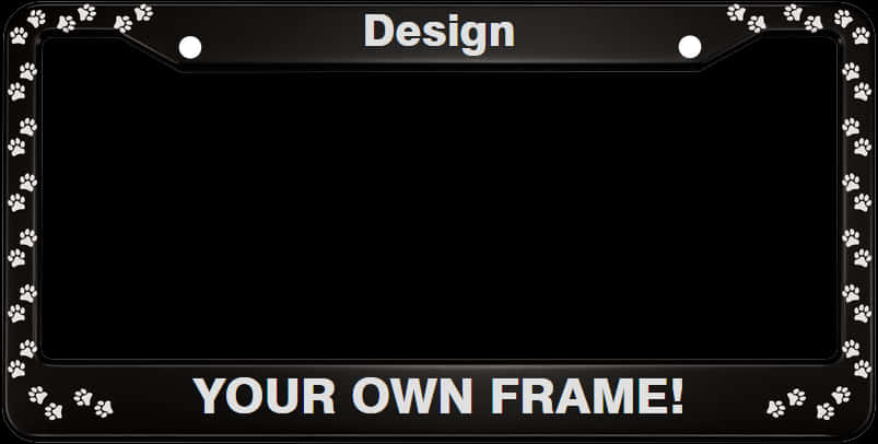 Customizable License Plate Frame Design PNG image