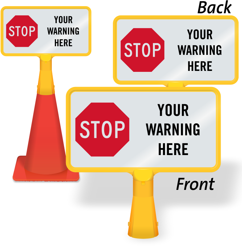 Customizable Stop Signs Display PNG image