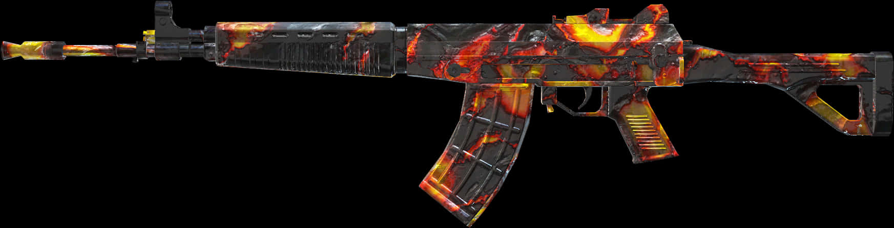 Customized A K47 Fire Pattern PNG image