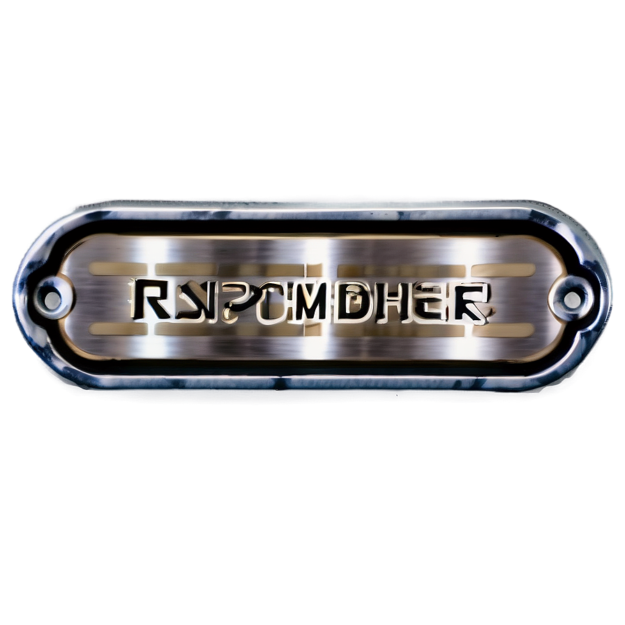 Customized Metal Nameplate Png Wah19 PNG image
