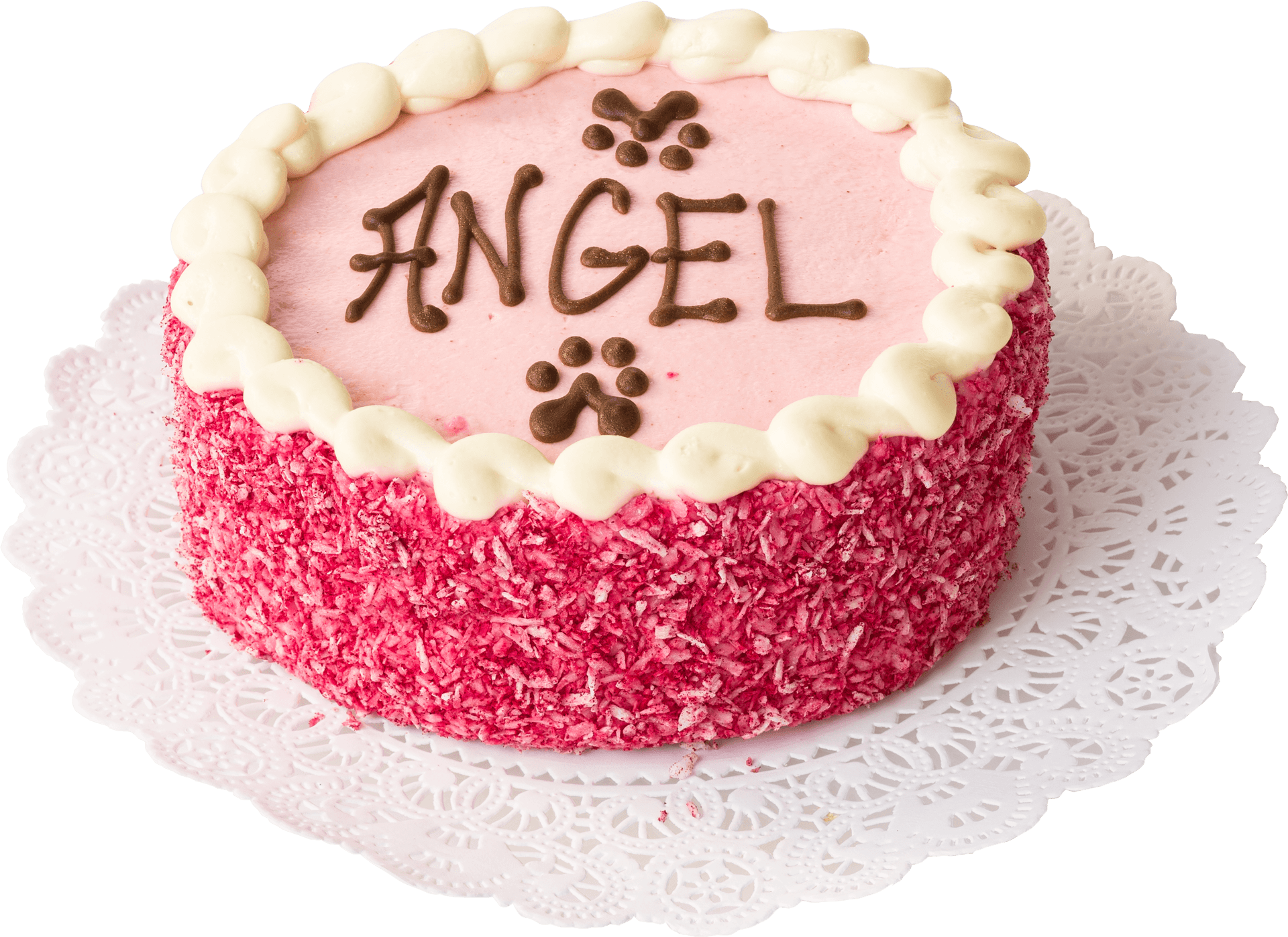 Customized Pink Cake Angel PNG image