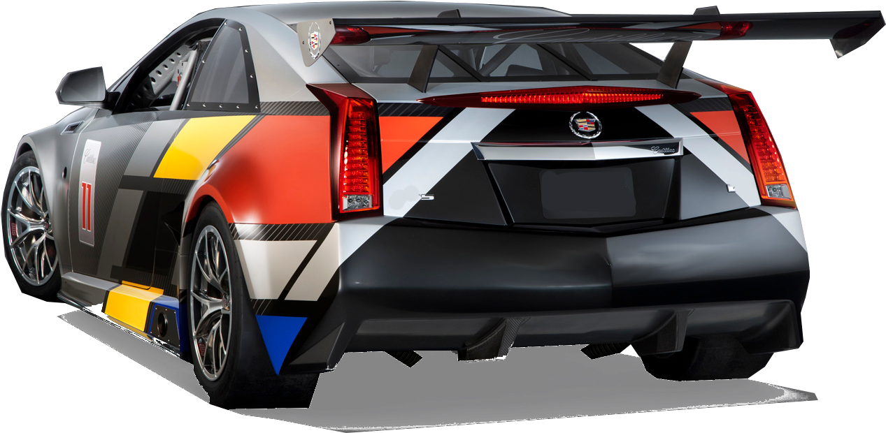 Customized Race Car Rear View PNG image