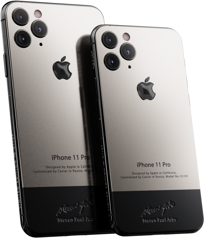 Customizedi Phone11 Pro Steve Jobs Edition PNG image