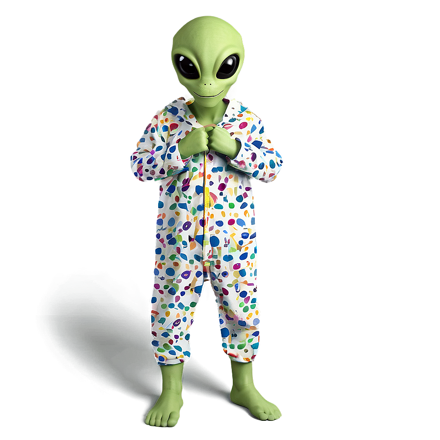 Cute Alien In Pajamas Png Vcf62 PNG image