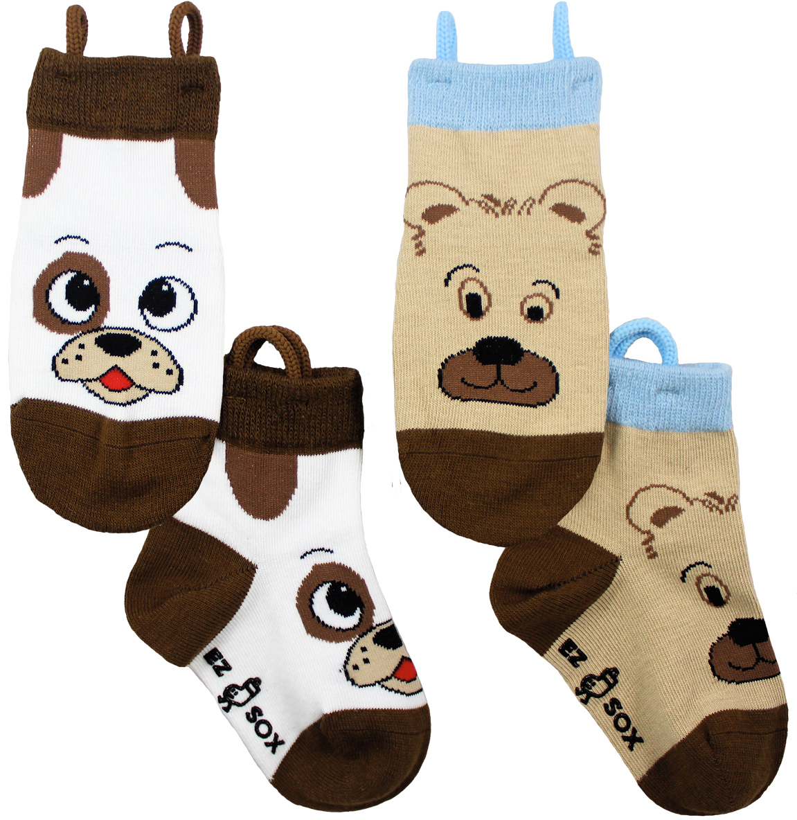 Cute Animal Face Socks PNG image