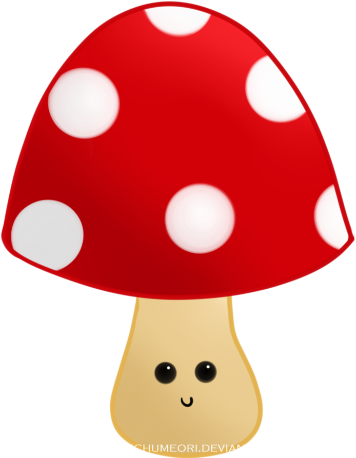 Cute Animated Mushroom Character PNG image