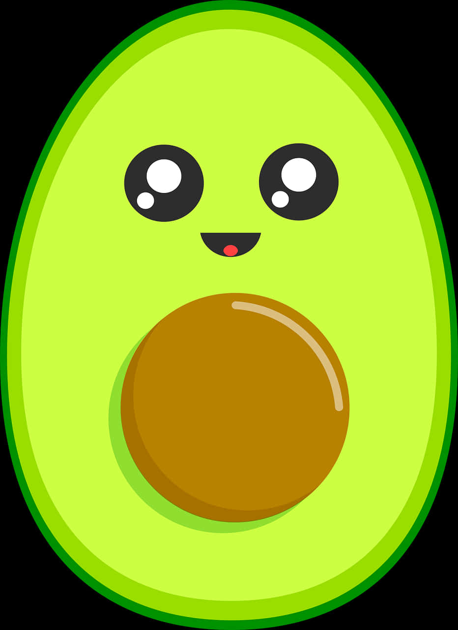 Cute_ Avocado_ Character PNG image