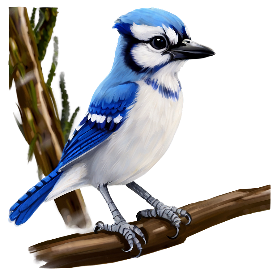 Cute Baby Blue Jay Png Vsg64 PNG image