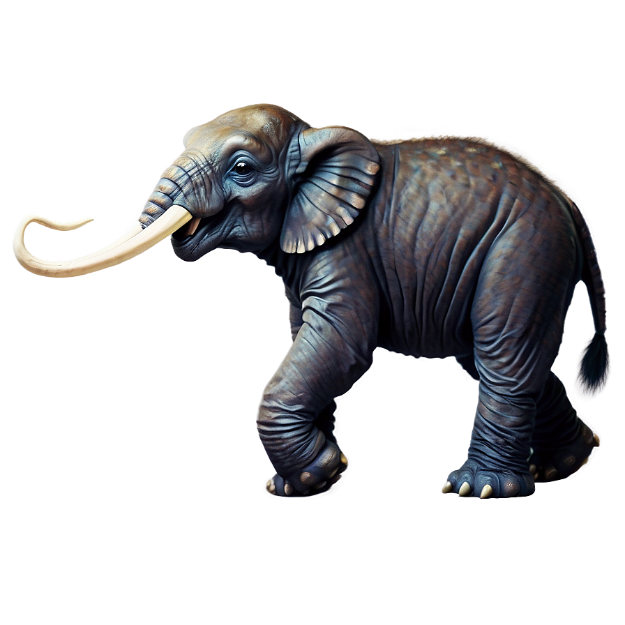 Cute Baby Mammoth Png 06252024 PNG image