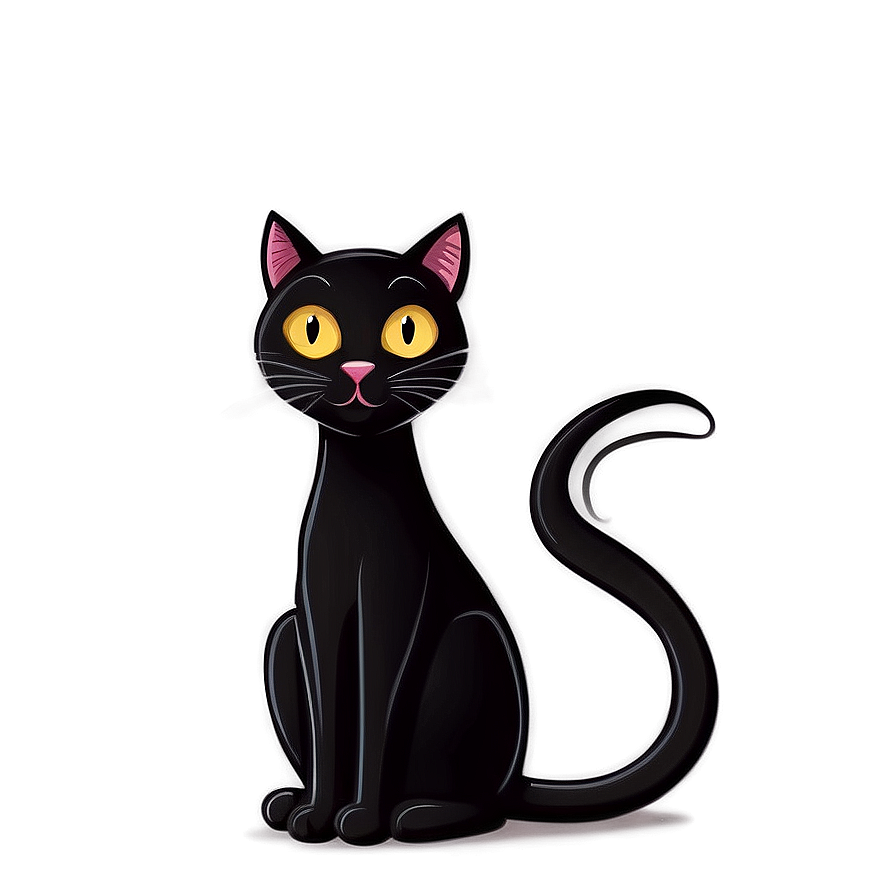 Cute Black Cat Cartoon Png 68 PNG image