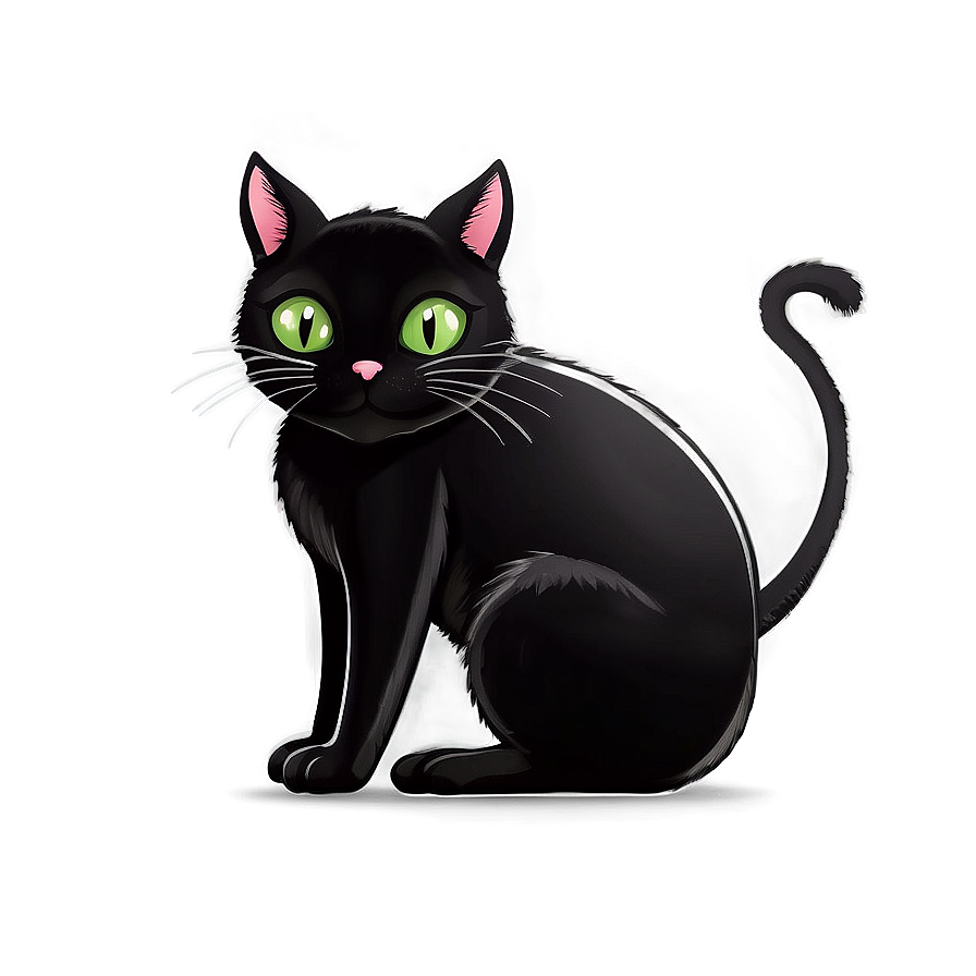 Cute Black Cat Cartoon Png 89 PNG image