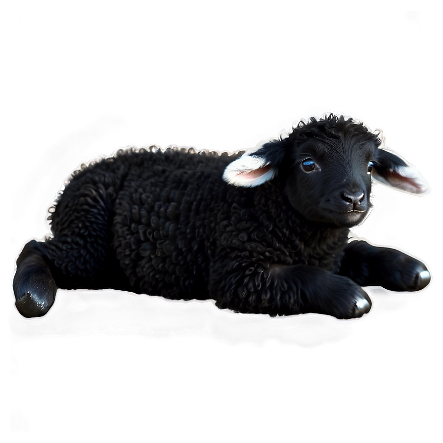 Cute Black Lamb Png 40 PNG image