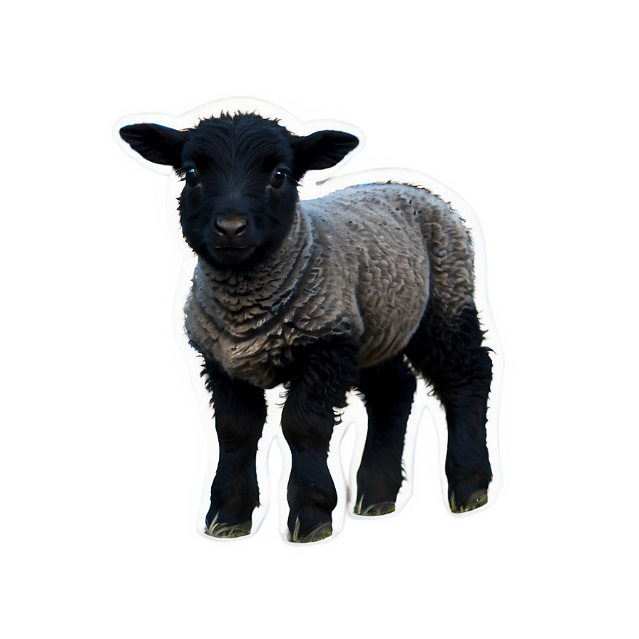 Cute Black Lamb Png Pph60 PNG image