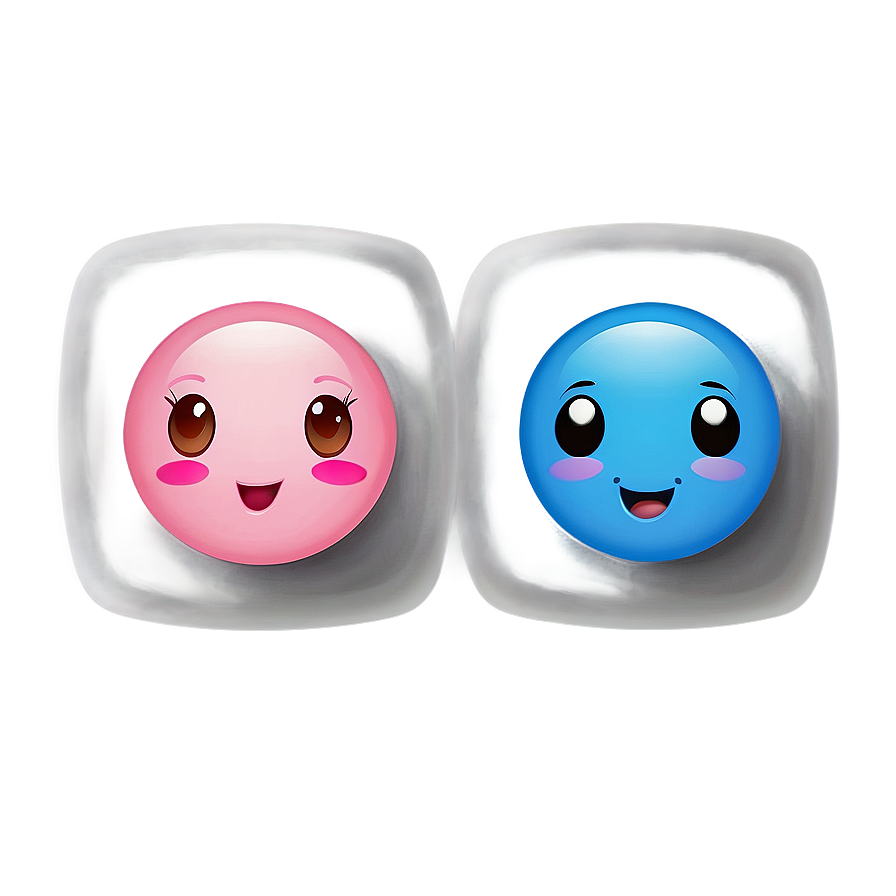 Cute Blue Emojis Png Files Vlw55 PNG image