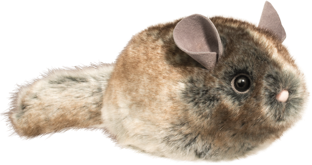 Cute Brown Chinchilla Plush PNG image