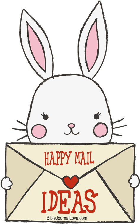 Cute Bunny Happy Mail Ideas PNG image