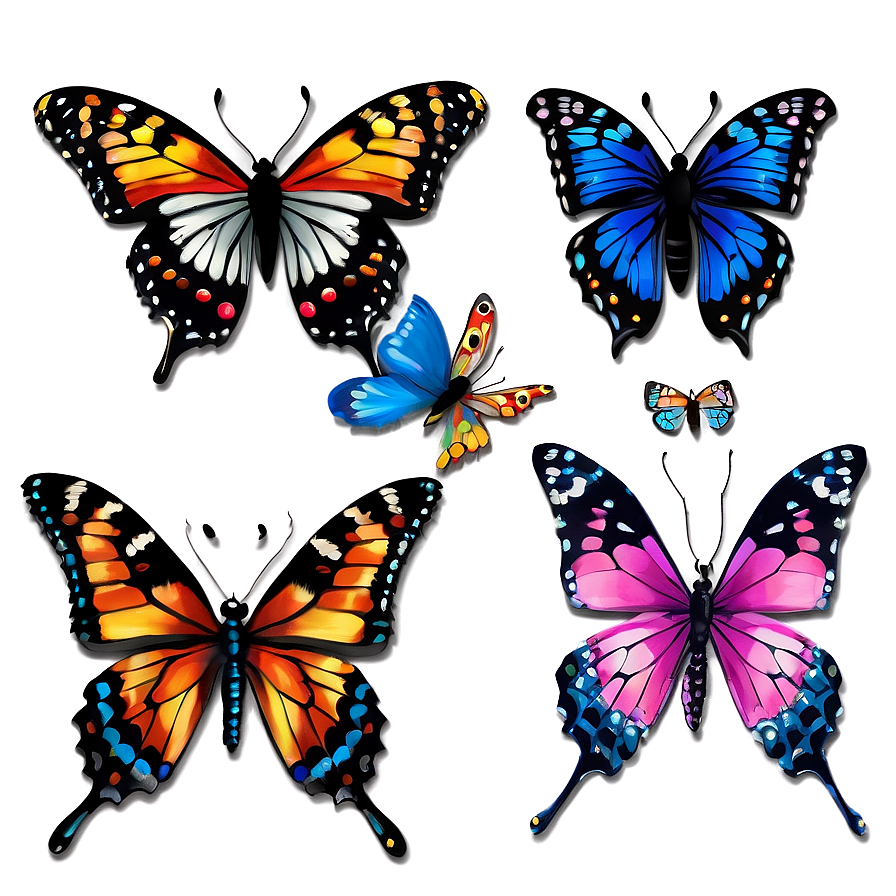 Cute Butterflies Png Crn51 PNG image