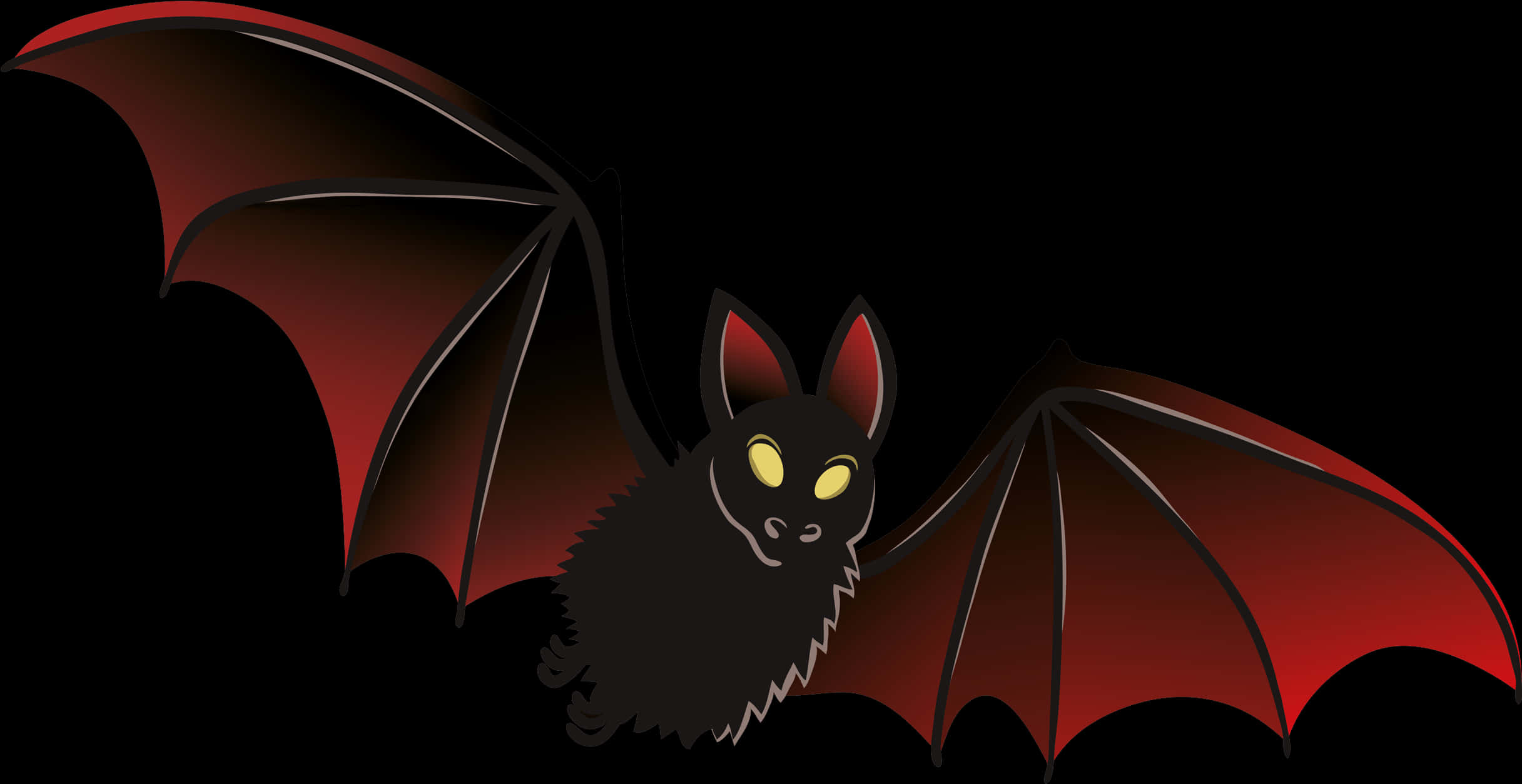 Cute Cartoon Bat Illustration PNG image