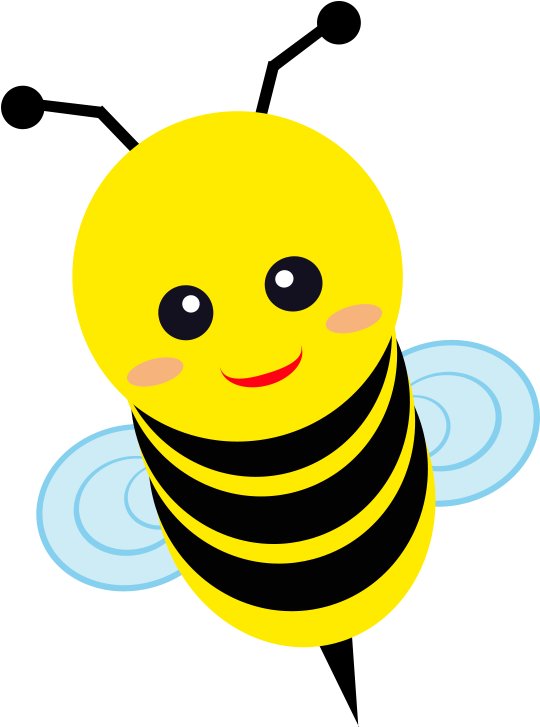 Cute Cartoon Bee Clipart PNG image