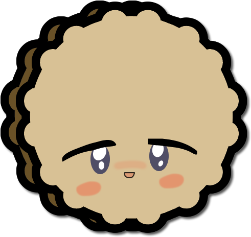 Cute Cartoon Biscuit Character PNG image