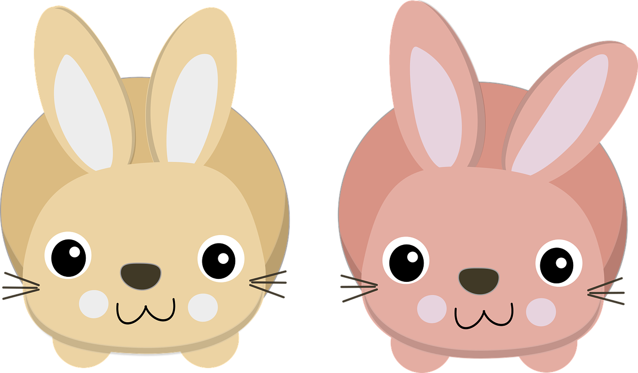 Cute_ Cartoon_ Bunnies_ Vector PNG image