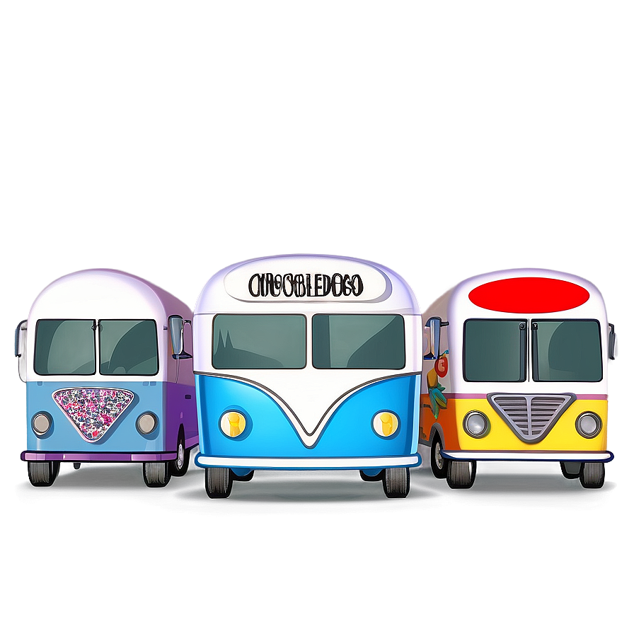 Cute Cartoon Bus Design Png Kyj35 PNG image