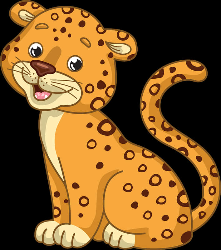 Cute Cartoon Cheetah PNG image