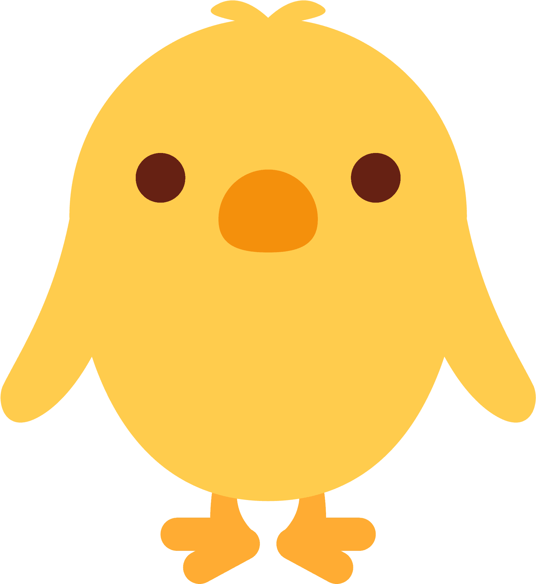 Cute Cartoon Chick Illustration PNG image