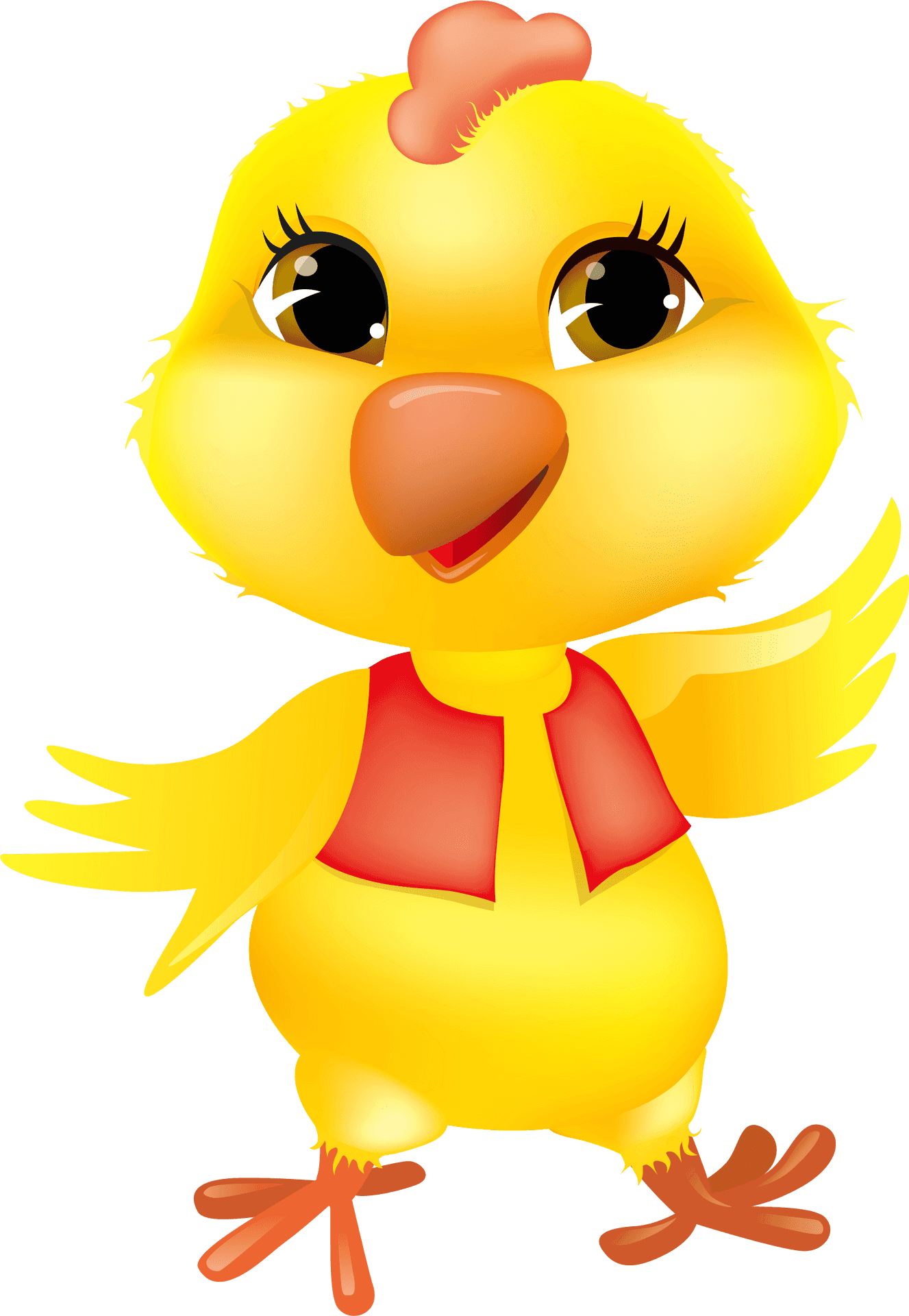 Cute Cartoon Chick Illustration PNG image