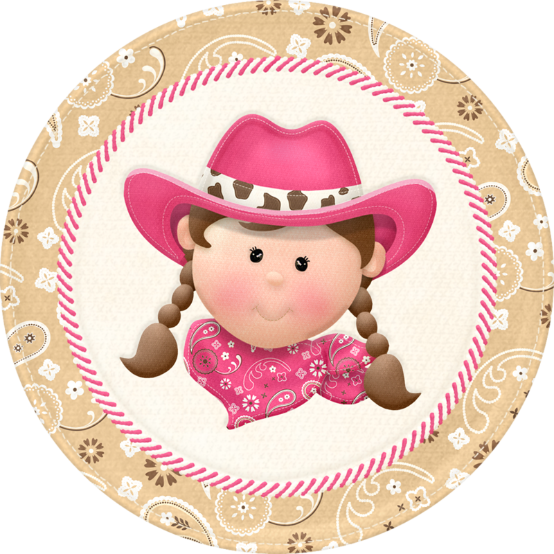 Cute Cartoon Cowgirl Illustration PNG image