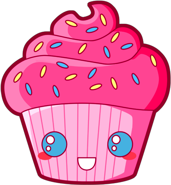 Cute Cartoon Cupcake PNG image