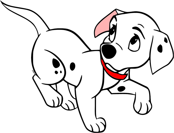 Cute Cartoon Dalmatian Puppy PNG image