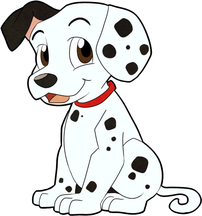 Cute Cartoon Dalmatian Puppy PNG image