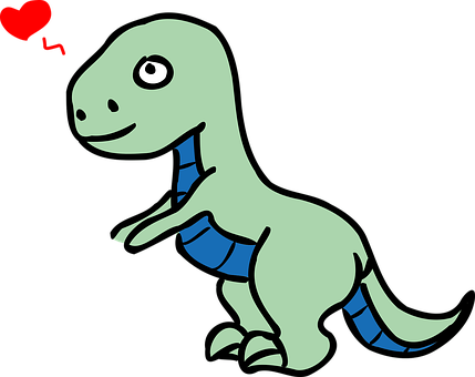 Cute Cartoon Dinosaur Love PNG image