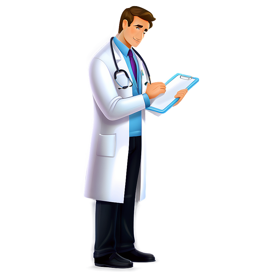 Cute Cartoon Doctor Character Png 06262024 PNG image