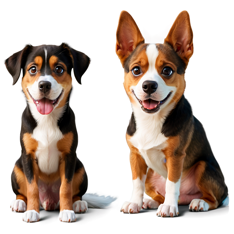 Cute Cartoon Dog Poses Png 78 PNG image